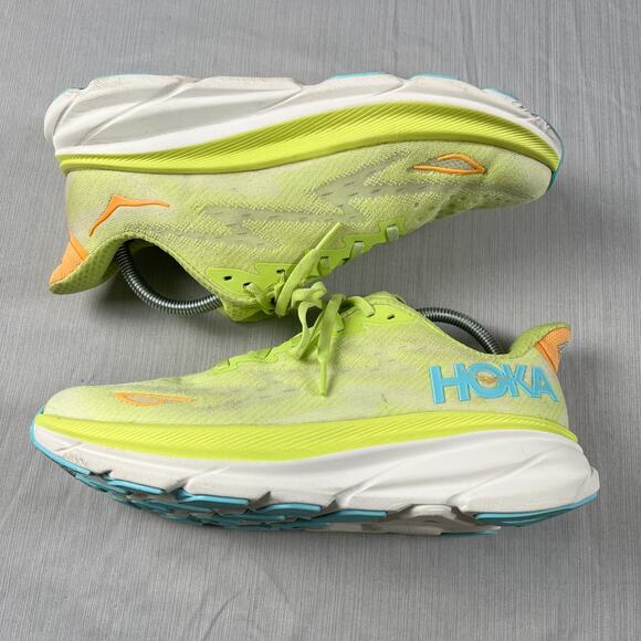 Hoka One One Shoes - Hoka One One Clifton 9 Women's Size 9.5 Yellow Running Fitness Shoes 1127896 LCS